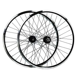 ZFF Spares ZFF 26 Inch Mountain Bike Wheelset Disc / V Brake Mtb Front & Rear Wheel Sealed Bearing 7 8 9 10 11 Speed Cassette Quick Release (Color : Black hub)