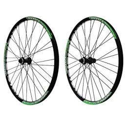 ZFF Spares ZFF 27.5 Inch Mountain Bike Wheelset Center Lock Disc Brake Hub Mtb Front Rear Wheel Quick Release 7 8 9 Speed 32 Holes (Color : Green)