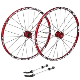 ZFF Spares ZFF 27.5inch Cycling Wheels, Bicycle Double Wall MTB Rim Quick Release V-Brake Hybrid / Hole Disc 7 8 9 10 Speed 100mm (Color : E, Size : 26inch)
