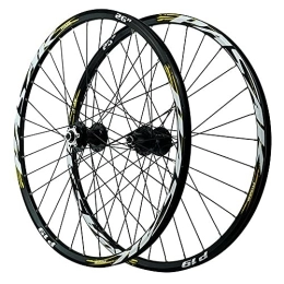 ZFF Spares ZFF Mountain Bike Wheelset 26" / 27.5" / 29" Disc Brake Bike Wheels For 7-12 Speed Cassette Bicycle Wheels Quick Release MTB Wheelset 32 Holes (Color : Gold 1, Size : 27.5in)