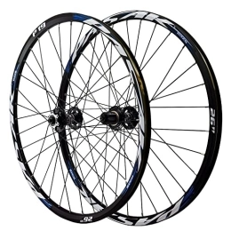 ZFF Spares ZFF Mountain Bike Wheelset 26 27.5 29 Inch Double Wall Aluminum Alloy Disc Brake MTB Wheels 7 8 9 10 11 12 Speed Cassette Front Rear Wheel QR 32 Holes 2016g (Color : Blue, Size : 27.5")