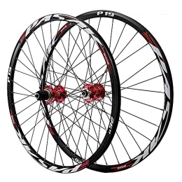 ZFF Spares ZFF Mountain Bike Wheelset 26" / 27.5" / 29" MTB Wheels Quick Release Double Wall Rim Disc Brake Bicycle Wheel 7 8 9 10 11 12 Speed Cassette 32 Holes (Color : Red 2, Size : 29in)