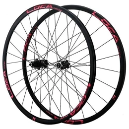 ZFF Spares ZFF Mountain Bike Wheelset 29 / 26 / 27.5 Inch Bicycle Front & Rear Wheel Aluminum Alloy MTB Rim Quick Release Disc Brake 24H 12 Speed (Color : Red, Size : 27.5in)