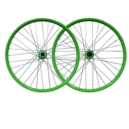 ZFF Spares ZFF MTB 26 Inch Mountain Bike Wheelset Quick Release Bicycle Front Rear Wheels Aluminum Alloy Double Wall Rim Disc Brake 7 8 9 Speed 32 Holes (Color : Green)