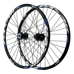 ZFF Spares ZFF MTB Bike Wheelset 26 / 27.5 / 29Inch Bicycle Front And Rear Wheel Quick Release Cassette Fiywheel Hub Disc Brake 7 / 8 / 9 / 10 / 11 / 12 Speed 32H (Color : Blue, Size : 27.5in)