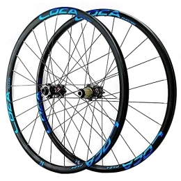 ZFF Mountain Bike Wheel ZFF MTB Wheel 26 27.5 29inch Ultralight Rim Thruaxle Mountain Bike Wheelset Disc Brake 7 8 9 10 11 12 Speed Cassette Freewheel 24 Hole Matte (Color : Blue, Size : 26in)