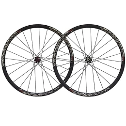 ZFF Spares ZFF MTB Wheel 26 Inch Mountain Bike Wheelset Carbon Fiber Mtb Front And Rear Wheels Disc Brake Quick Release 7 8 9 10 Speed 24 Holes Six Holes (Color : Black)