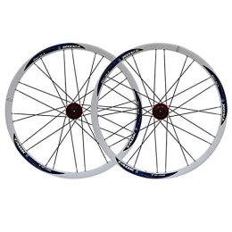 ZFF Spares ZFF Mtb Wheels 26 Inch Mountain Bike Wheelset Aluminum Alloy Double Wall Rim Front Rear Wheel Disc Brake Quick Release 7 8 9 Speed (Color : E)