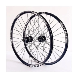 ZFF Spares ZFF MTB Wheelset 26 27.5 29inch Disc Brake Quick Release Mountain Bike Wheel Aluminum Alloy Double Wall Rim 7 / 8 / 9 / 10 / 11 Speed Cassette 32holes Front And Rear Wheels (Color : Svart, Size : 29'')