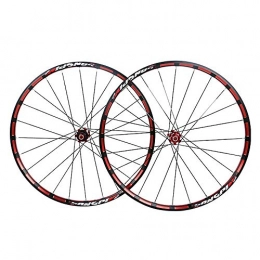 ZGQP Mountain Bike Wheel ZGQP Mountain Bike Wheel Set, Metal Wheel Palin Wheel 26 / 27.5 Inch Front And Rear Complete Set Of Drum Accessories, Front And Rear Wheel Pair (Color : Red, Size : 27.5 inches)