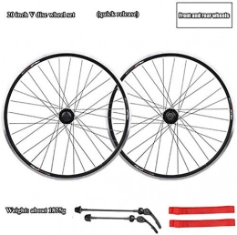 ZHTY Mountain Bike Wheel ZHTY 20 Inch Aluminum Mag Wheels / Black / Bicycle Wheel / Rim V Brake Dual Purpose Wheel Set Quick Release Split Mountain Bike Wheel