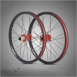 ZHTY Spares ZHTY 20 inch mountain bike wheelset, 24 hole double-walled rims hybrid quick release disc brake aluminum alloy bicycle wheels 8 / 9 / 10 / 11 speed Bike Front and Rear Wheels