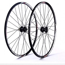 ZHTY Spares ZHTY Mountain Bike Wheelset, 26 / 27.5In Double Walled Bicycle Wheel Rear Wheel Front Wheel MTB Rim V-Brake Disc Brake Fast Release Hybrid 24 Holes 7 / 8 / 9 / 10 / 11 Speed