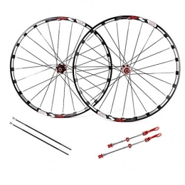 ZHTY Mountain Bike Wheel ZHTY Mountain Bike Wheelset, 26 Inch Double Wall MTB Bicycle Hybrid Disc Brake Quick Release Sealed Bearing 32 Hole 7 8 9 10 Speed Brackets Hubs