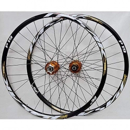 ZKORN Spares ZKORN Bicycle Accessories Wheel Disc Brake Bike Wheel Set 26 Inch 27.5 Inch 29 Inch Card Wheel Mountain Bike, Yellow-29