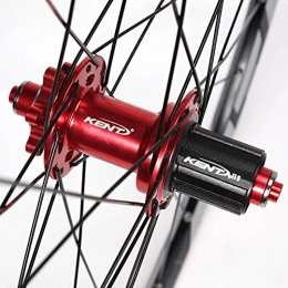 ZLYY Spares ZLYY 29 inch Wheels MTB Mountain Bike Bicycle 29 Sealed Bearing Thru Axle 142 * 12 Wheels Wheelset Rims (Color : Red hub)