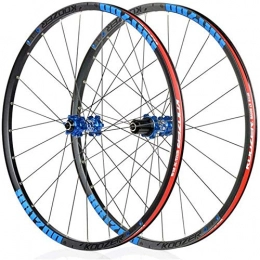 ZLYY Spares ZLYY Mountain Front Wheel Rear Wheel, 26 Inches / 27.5 Inch Bicycle Wheel Set Alloy Type Disc Brake MTB Rim Quick Release 24 Hole Shimano Or SRAM 8 9 10 11 Transition, Red, 26inch, Black, 2.