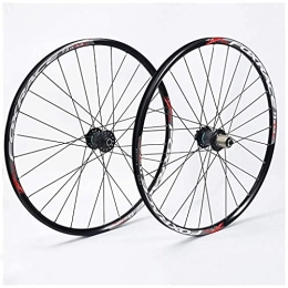 zmigrapddn Mountain Bike Wheel zmigrapddn Mountain Bike Wheels 27.5 Inch, Double Wall Aluminum Alloy Quick Release Discbrake MTB Hybrid Wheels 24 Hole 7 / 8 / 9 / 10 Speed (Color : Black, Size : 27.5 inch)