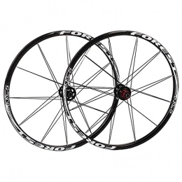 zmigrapddn Mountain Bike Wheel zmigrapddn MTB Cycling Wheelset 26 Inch, Double Wall Quick Release Discbrake XC AM Racing Wheels 24 Holes Compatible 8 9 10 11 Speed (Color : White, Size : 26 inch)