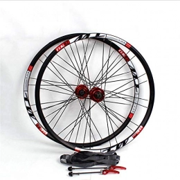 ZMXZMQ Mountain Bike Wheel ZMXZMQ Mountain Bike Front Rear Wheel, Quick Release Hybrid Sealed Bearing, 32 Hole Disc Brake, 7 8 9 10 Speed Brackets Hubs, Black-29 Inch