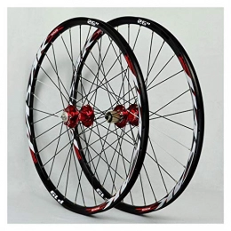 ZNND Spares ZNND 26" / 27.5" / 29" Inch Mountain Bike Double Wall Wheelset Alloy Wheel Rim Quick Release Disc Brake 7 / 8 / 9 / 10 / 11 Speed 4 Palin Bearing Hub 32H (Color : E, Size : 26in)