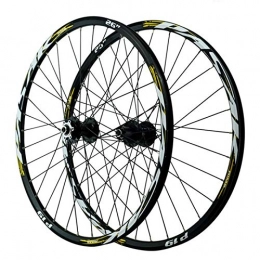 ZNND Mountain Bike Wheel ZNND 26 / 27.5 / 29 Inch Mountain Bike Wheel Set, Cycling Wheels Aluminum Alloy 32 Holes Six Nail Disc Brake 12 Speed (Color : Black yellow, Size : 26in)