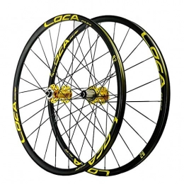 ZNND Spares ZNND 26" / 27.5" Inch Mountain Bike Wheelset Double Wall Ultra-Light Aluminum Alloy Disc Brake For 7 / 8 / 9 / 10 / 11 / 12 Speed Freewheel (Color : A, Size : 26in)