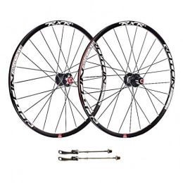 ZNND Mountain Bike Wheel ZNND 26 / 27.5inch Mountain Bike Wheelset, Double Wall MTB Rim Brake 24H Disc / V-Brake Quick Release In Black Disc 7 8 9 10 Speed (Color : B, Size : 26inch)