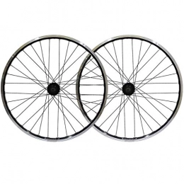 ZNND Mountain Bike Wheel ZNND 26 Inch Bicycle Wheels Set Mountain Bike Wheelset 32 Hole Disc Brake V Brake Dual Purpose Quick Release Double Layer Rim 7-8-9 Speed Wheel (Color : Black Hub)