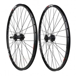 ZNND Mountain Bike Wheel ZNND 26 Inch Bike Wheelset, Front Rear Wheel Bicycle Rim Mountain Disc Brake Double Layer Alloy For 7 8 9 10 11 Speed Cassette Hub (Color : Black)