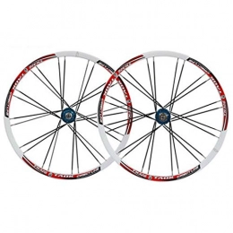 ZNND Mountain Bike Wheel ZNND 26 Inch Mountain Bike Wheelset Double Wall Aluminum Alloy Disc Brake Cycling Bicycle Quick Release 8 9 10 Speed Straight Pull Hub 24 Holes (Color : C)