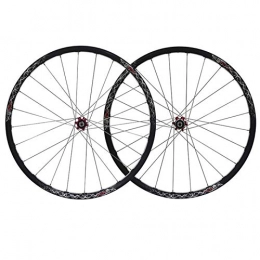 ZNND Spares ZNND 26 Inch Mountain Bike Wheelset Double Wall Aluminum Alloy Quick Release Disc Brake Cycling Bicycle With Straight Pull Hub 24 Holes Rim 8 / 9 / 10 (Color : B)