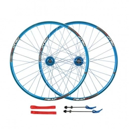 ZNND Mountain Bike Wheel ZNND 26 Inch Mountain Cycling Wheel Set Hub Rims 32H Disc Brake Double Wall 2113g Load: 150kg (Color : Blue)