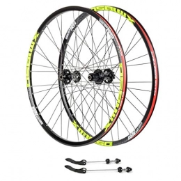 ZNND Mountain Bike Wheel ZNND 26" Mountain Bike Wheels, Double Wall Quick Release MTB Rim Sealed Bearings Disc Brake 8 9 10 Speed V-Brake (Color : A, Size : 27.5inch)