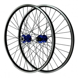 ZNND Mountain Bike Wheel ZNND 26in Cycling Wheels, Front 2 Rear 4 Bearing Disc Brake V Brake 7-11 Speed Flywheel Mountain Bike Wheels (Color : Blue)
