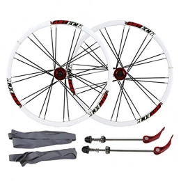 ZNND Mountain Bike Wheel ZNND 26inch Bikes Wheels, Double Wall MTB Rim Quick Release V-Brake Hybrid / Mountain Bike 24 Hole Disc 7 8 9 10 Speed (color : A, Size : 26 inch)