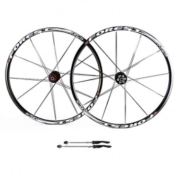 ZNND Mountain Bike Wheel ZNND 26inch Mountain Bike Wheelset, Double Wall MTB Rim Quick Release V-Brake Cycling Wheels Hybrid 24 Hole Disc 8 9 10 Speed (Color : B, Size : 26inch)
