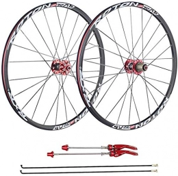 AIFCX Spares ZNND Bike Bicycle Wheelset 26 27.5 Inch, Double Wall Aluminum Alloy Disc Brake Hybrid / Mountain Bike 24 Hole 8 9 10 Speed 100mm, B-27.5inch