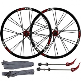 ZNND Mountain Bike Wheel ZNND Mountain Bicycle Wheelset Cycling, 26" Double Wall MTB Bike Quick Release Sealed Bearing 24 Hole Disc Brake 7 8 9 10 Speed (Color : D, Size : 26 inch)