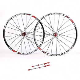 ZNND Spares ZNND Mountain Bike 26, 27.5 Inch Double Wall MTB Rim Quick Release V-Brake Bike Wheelset Hybrid 24 Hole Disc 8 9 10 Speed (Color : A, Size : 27.5inch)
