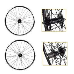 ZNND Mountain Bike Wheel ZNND Mountain Bike Bicycle Wheelset 26 Inch, Double Wall MTB Rim Quick Release Bike V Brake Disc Brake Hybrid 7 8 9 10 Speed 32 Holes (Color : Black, Size : 26inch)