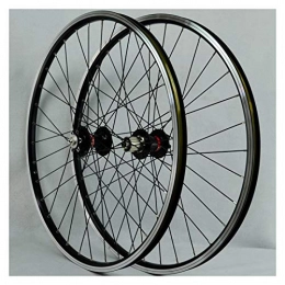 ZNND Spares ZNND Mountain Bike Double Wall Wheelset 26" Double Wall Alloy Wheel Rim Quick Release Sealed Bearing Disc / V Brake QR 7-12 Speed (Color : C)