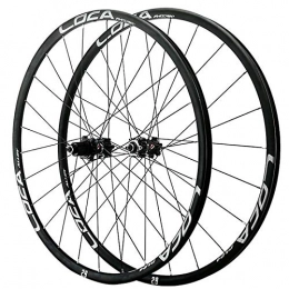 ZNND Mountain Bike Wheel ZNND Mountain Bike Wheelset 26 / 27.5 / 29 Inch Double Wall Ultra-Light Alloy Rim Cassette Disc Brake QR 12 Speed With Straight Pull Hub 24 Holes (Color : Black, Size : 27.5in)