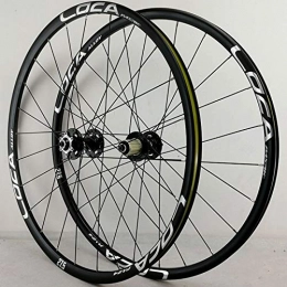 ZNND Spares ZNND Mountain Bike Wheelset 26 27.5 29 Inch MTB Double Layer Rim Disc Brake Bicycle Front Rear Wheel Set QR 7 / 8 / 9 / 10 / 11 / 12 / Speed (Color : Black Hub silver label, Size : 29inch)