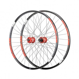ZNND Mountain Bike Wheel ZNND Mountain Bike Wheelset 26 / 27.5 / 29 Inch MTB Double Wall Aluminium Rims Sealed Bearing Disc Brake QR 8 9 10 11 Speed (Color : D, Size : 27.5in)