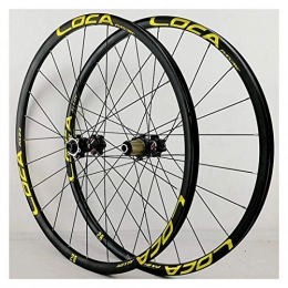 ZNND Mountain Bike Wheel ZNND Mountain Bike Wheelset 26 / 27.5 / 29 Inches Aluminum Alloy Disc Brake 6 Pawl Cycling Bicycle Wheels Straight Pull 24 Hole Rim 8-12 Speed (Color : A, Size : 27.5in)