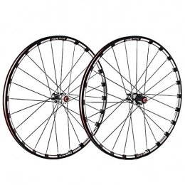 ZNND Mountain Bike Wheel ZNND Mountain Bike Wheelset 26 / 27.5 / 29 Inches Double Wall Alloy Rim Disc Brake Sealed Bearing Carbon Fiber Hub QR 7 / 8 / 9 / 10 / 11 24 Hole (Color : Black, Size : 27.5in)