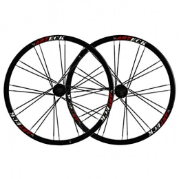 ZNND Spares ZNND Mountain Bike Wheelset 26 Double Layer Alloy Rim Sealed Bearing 7 8 9 10 Speed Disc Brake QR Front 20H Rear 24H Wheels (Color : Black)