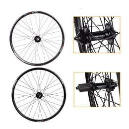ZNND Mountain Bike Wheel ZNND Mountain Bike Wheelset 26 Inch, MTB Double Wall Rim Quick Release Bicycle Disc Brake / Hybrid 7 8 9 10 Speed 32 Holes (Color : Black, Size : 26 inch)