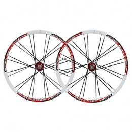 ZNND Spares ZNND Mountain Bike Wheelset 26 MTB Double Walled Alloy Rim Disc Brake Bicycle Wheels 24H QR 8-10 Speed Sealed Bearing Cassette Hubs (Color : E)